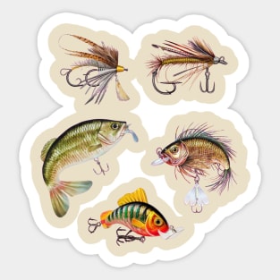 Types of Fish Lures Sticker